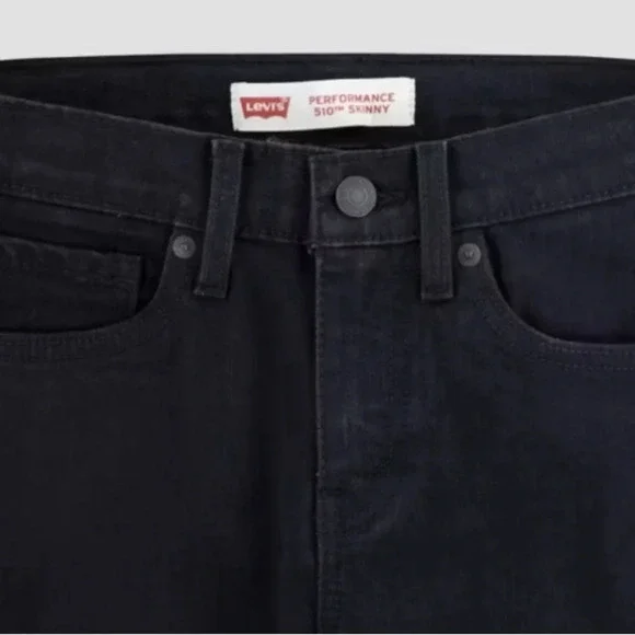 NWT Boy’s 510 Levi’s Performance Black Mid Rise Skinny Denim Jeans - Picture 7 of 13